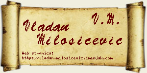 Vladan Milošičević vizit kartica